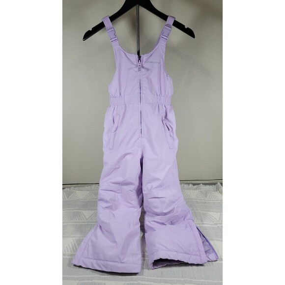 Eddie Bauer Kids XS (5/6) Snow Bib Overalls – Light Purple Waterproof Insulated - Picture 1 of 4